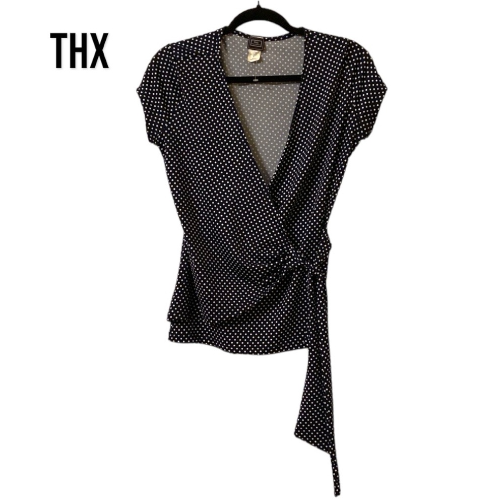 THX Polka Dot Wrap Top Large